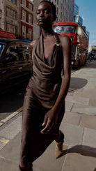 wholesale women's dress, silky espresso